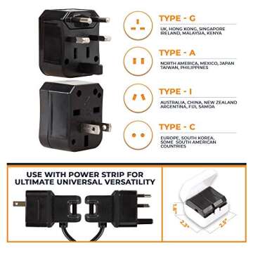 POWERGENCE Universal Travel Adapter for Fast Charging