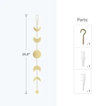 Mkono Moon Phase Wall Hanging Chic Home Decor