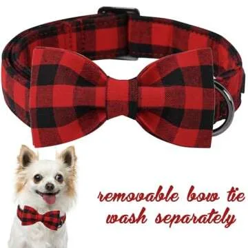 Unique Style Paws Pet Soft & Comfy Bowtie Dog Collar and Cat Collar Pet Gift for Dogs and Cats 6 Siz...