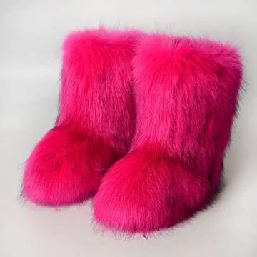 DAYISS Women's Faux Fur Winter Boots - Cozy and Stylish