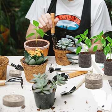 ZeeDix 50pcs 50mm Peat Pellets, Compressed Seed Starter Soil Peat Plugs Peat Pods Seed Starter Potting Soil Peat Moss Pellets Seed Pods for Planting Flowers Herbs and Vegetables