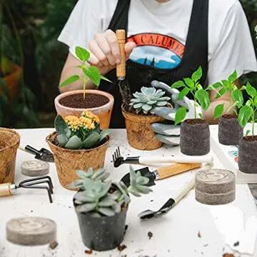 ZeeDix 50pcs 50mm Peat Pellets, Compressed Seed Starter Soil Peat Plugs Peat Pods Seed Starter Potting Soil Peat Moss Pellets Seed Pods for Planting Flowers Herbs and Vegetables