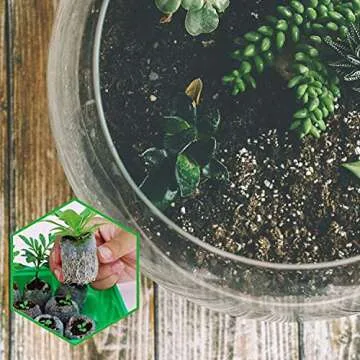 ZeeDix 50pcs 50mm Peat Pellets, Compressed Seed Starter Soil Peat Plugs Peat Pods Seed Starter Potting Soil Peat Moss Pellets Seed Pods for Planting Flowers Herbs and Vegetables