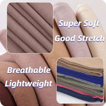 Nonbongoy Head Wraps for Black Women Stretch Turban African Headwraps Scarf Soft Hijab Hair Wraps Jersey Head Scarf for Locs Braids