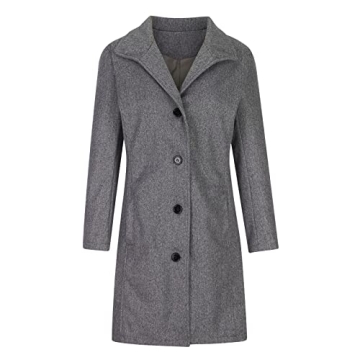 Leodye Women's Stylish Wool Blend Pea Coat for Winter