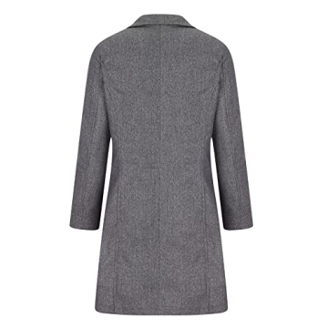 Leodye Women's Stylish Wool Blend Pea Coat for Winter