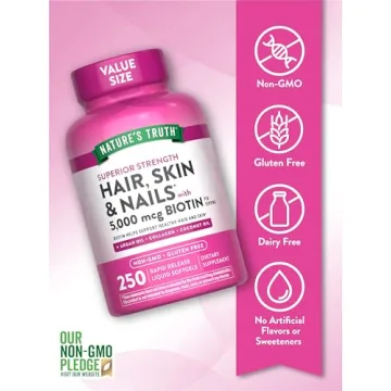 Nature's Truth Biotin Hair Skin Nails Vitamins 250 Softgels