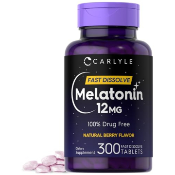 Carlyle 12 mg Fast Dissolve Melatonin Tablets for Better Sleep