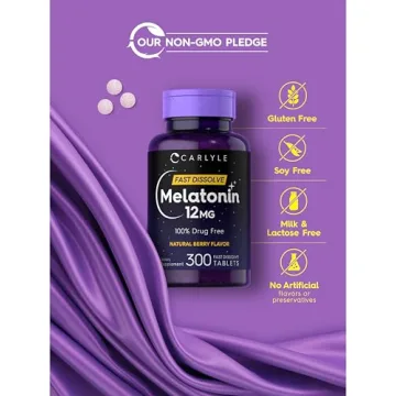 Carlyle 12 mg Fast Dissolve Melatonin Tablets for Better Sleep