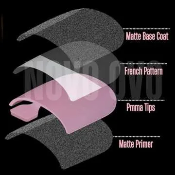 NOVO OVO French Tip Toe Nail Tips Press on, Sharp Square Pre-Designed Soft Gel False Toenail Extension, BABY PINK Pre-applied Tip Primer & Base Coat, Full Cover Acrylic for DIY x 15 Sizes 240 pcs