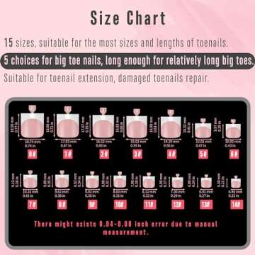 NOVO OVO French Tip Toe Nail Tips Press on, Sharp Square Pre-Designed Soft Gel False Toenail Extension, BABY PINK Pre-applied Tip Primer & Base Coat, Full Cover Acrylic for DIY x 15 Sizes 240 pcs