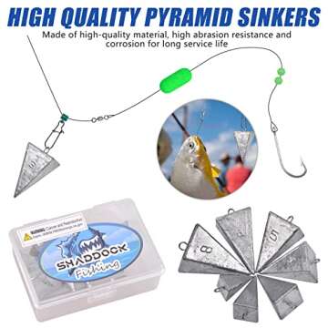 Fishing Pyramid Sinker Weights Pyramid Fishing Sinker Bulk Fishing Weights Tangle Free Fishing Sinker 1oz 2oz 3oz 4oz 5oz 6oz 8oz