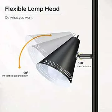 Stylish Industrial Floor Lamp with 3-Color Temperature