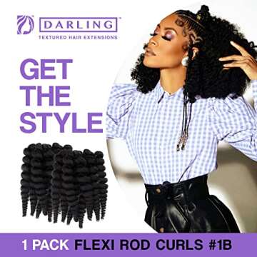 Darling Flexi Rod Curls 6X Crochet Hair Extensions 14 Inch