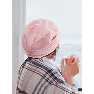 SATINIOR Satin Lined Sleep Caps for Women - 3 Pack