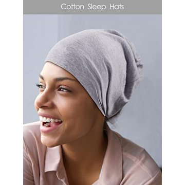 SATINIOR Satin Lined Sleep Caps for Women - 3 Pack