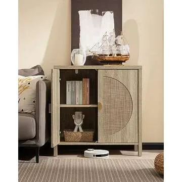 SICOTAS Rattan Buffet Cabinet Set Affordable Chic Storage