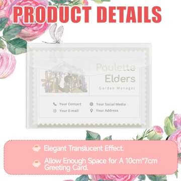 Molain 100 Pcs Transparent Envelopes, 3.93x2.75 Inch Small Christmas Envelopes with Clear Window for Love Letters, Invitations, Graduation, Greeting Card