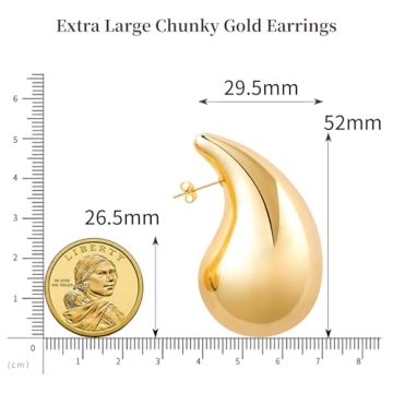 Apsvo Chunky Gold Hoop Earrings - Stylish & Hypoallergenic