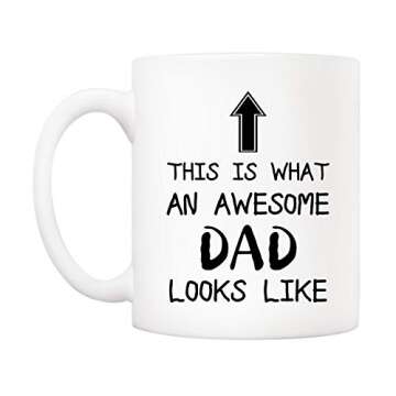 5Aup Christmas Gifts Funny Dad Coffee Mug – Awesome Dad 11Oz Cups for Men