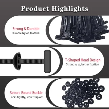 50 Pack Heavy Duty Self-Locking Zip Ties for All Purposes