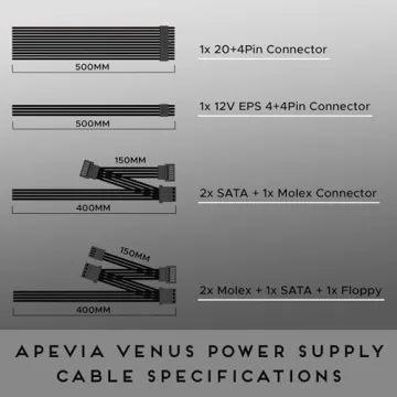 Reliable APEVIA VENUS450W 450W ATX Power Supply