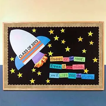 64 Feet Burlap Style Scalloped Bulletin Board Border for Classroom Decoration