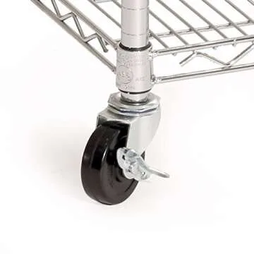 Seville Classics UltraDurable Heavy Duty NSF Solid Steel Wire Rack Storage Unit Organizer for Garage, Warehouse, Office, Restaurant, Classroom, Kitchen, 5-Tier Shelving, 60" W x 18" D