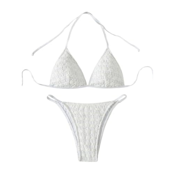 SHENHE Women's Sexy 2 Piece Tie Back Halter Bikini Set - Beach & Pool Essential