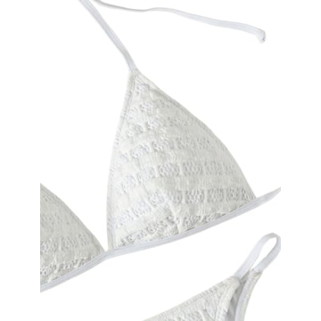 SHENHE Women's Sexy Tie Back Halter Bikini Set for Beach & Pool