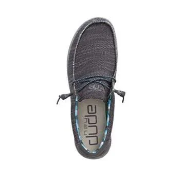 Hey Dude Men's Wally Sox Charcoal | Lightweight Comfort Loafers