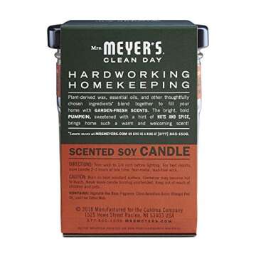 Mrs. Meyer's Pumpkin Soy Candle for Cozy Ambiance