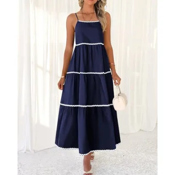 Stylish BTFBM Boho Summer Dress with Pockets and Straps