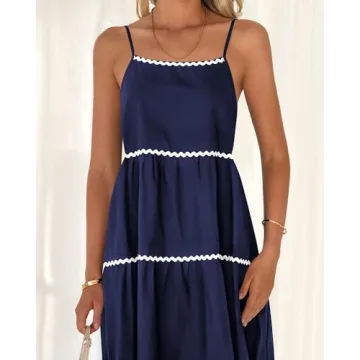 Stylish BTFBM Boho Summer Dress with Pockets and Straps