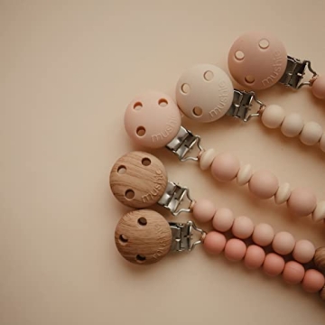 Mushie Silicone Baby Pacifier Clip BPA Free Hera Blush