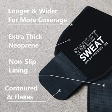 Sweet Sweat Xtra-Coverage Waist Trimmer for Ultimate Sweat