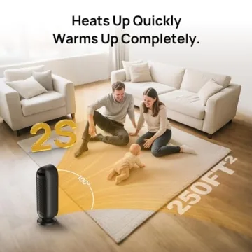 DUOMIY Indoor Space Heater with Remote Control, 1500W