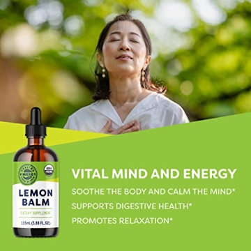 Vimergy Organic Lemon Balm – Stress Relief & Sleep Aid – 115 mL