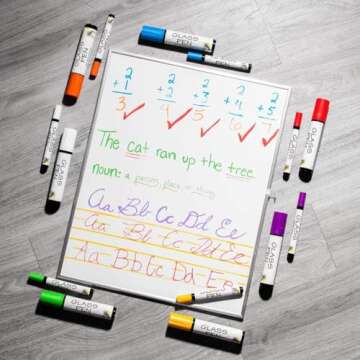 Glass Pen Window Marker: Liquid Chalk Markers for Glass, Car Marker or Mirror Pen with Washable Paint - Car Windows, Storefront Window, Wedding, Parade, Party & Holiday Decorations (5 Pens - Fine Tip)