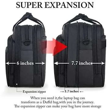 Ytonet Expandable Laptop Bag for Men - Fits 17.3 Inch