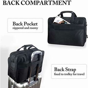 Ytonet Expandable Laptop Bag for Men - Fits 17.3 Inch