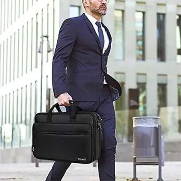 Ytonet Expandable Laptop Bag for Men - Fits 17.3 Inch