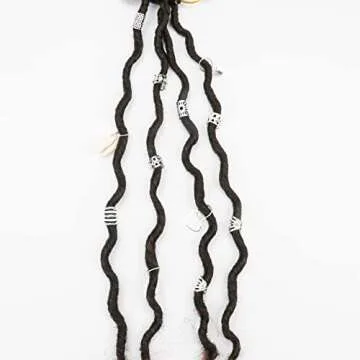 202 Pcs Hair Jewelry for Women Braids, Locs Jewelry Dreadlocks Beads Braid Rings Hair Cuffs Shells Heart Butterfly Pendants Hair Clips for Dreadlock Accessories (Silver)