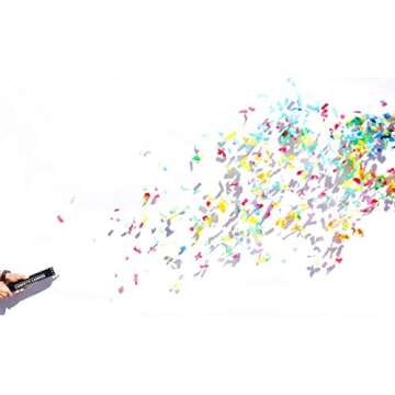 12 Inch Confetti Cannons Multicolor | Biodegradable Confetti & Air Powered | Launches 20-25ft | Cele...