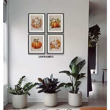 AEHIE Fall Wall Art - 8x10 Posters for Home