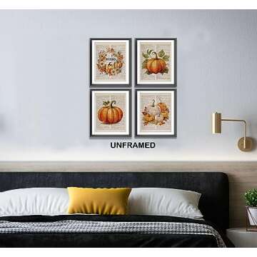 AEHIE Fall Wall Art - 8x10 Posters for Home