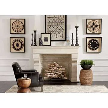 Ethan Allen Black and White Graphic XIII Framed Artwork