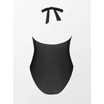 CUPSHE One Piece Swimsuit for Women in Black Fashion
