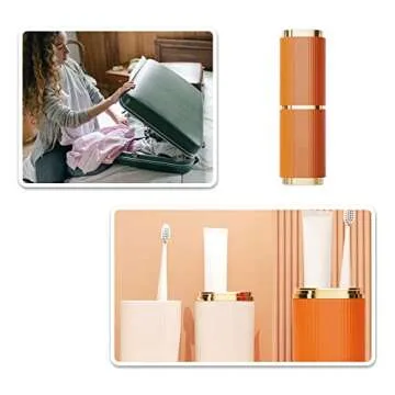YanHLQJY Toothbrush case，Travel Toothbrush Case,Portable Toothbrush Toothpaste Box，Toothbrush Cu...