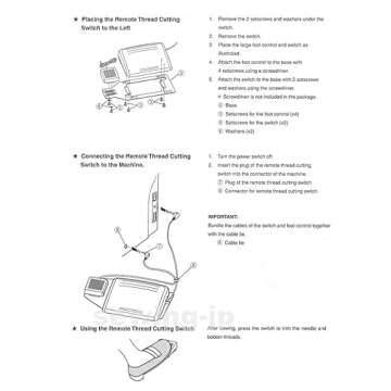 Janome 8900 Remote Thread Cutter - Effortless Thread Cutting